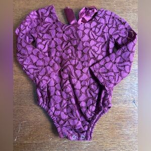 Elegant Purple Lace Kids One Piece